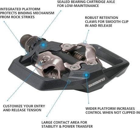 Pedals Shimano, PD-ME700, SPD, W/O REFLECTOR, W/CLEAT (SM-SH51)