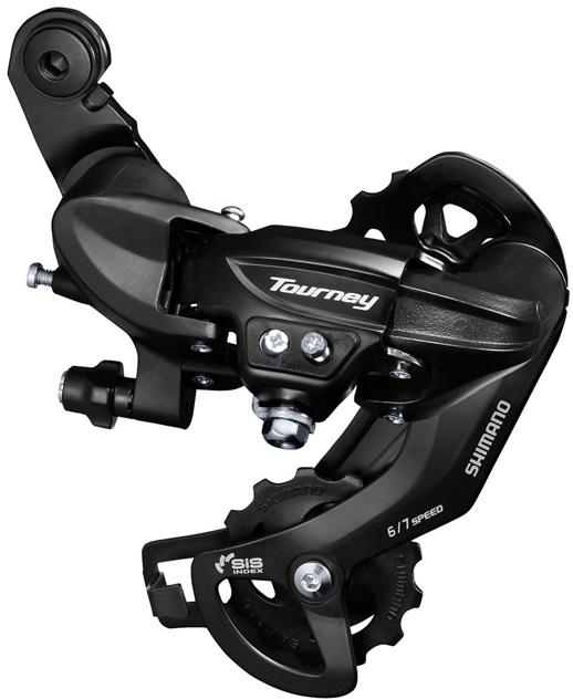 Shimano, Tourney RD-TY300, Rear derailleur, 6/7sp., SGS, Black, With adapter